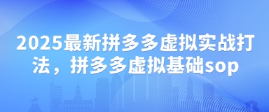 2025最新拼多多虚拟实战打法，拼多多虚拟基础sop-Zv头条