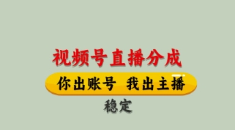视频号直播分成，全程托管招募，单月轻松变现8k【揭秘】-Zv头条